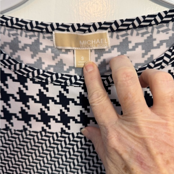 Michael Kors Black and White Houndstooth Dress - Picture 3 of 4
